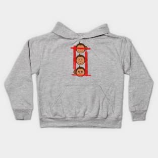 See no evil, Hear no evil, Speak no evil Kids Hoodie